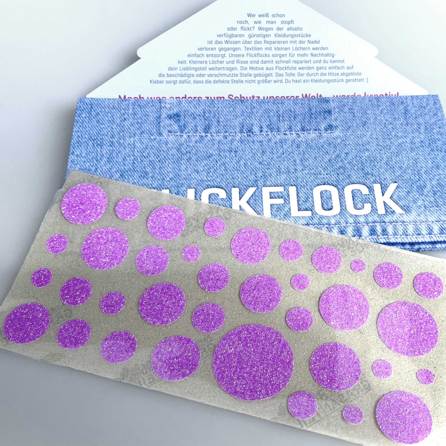 FLICKFLOCK Set, Punkte Glitzer, rosa