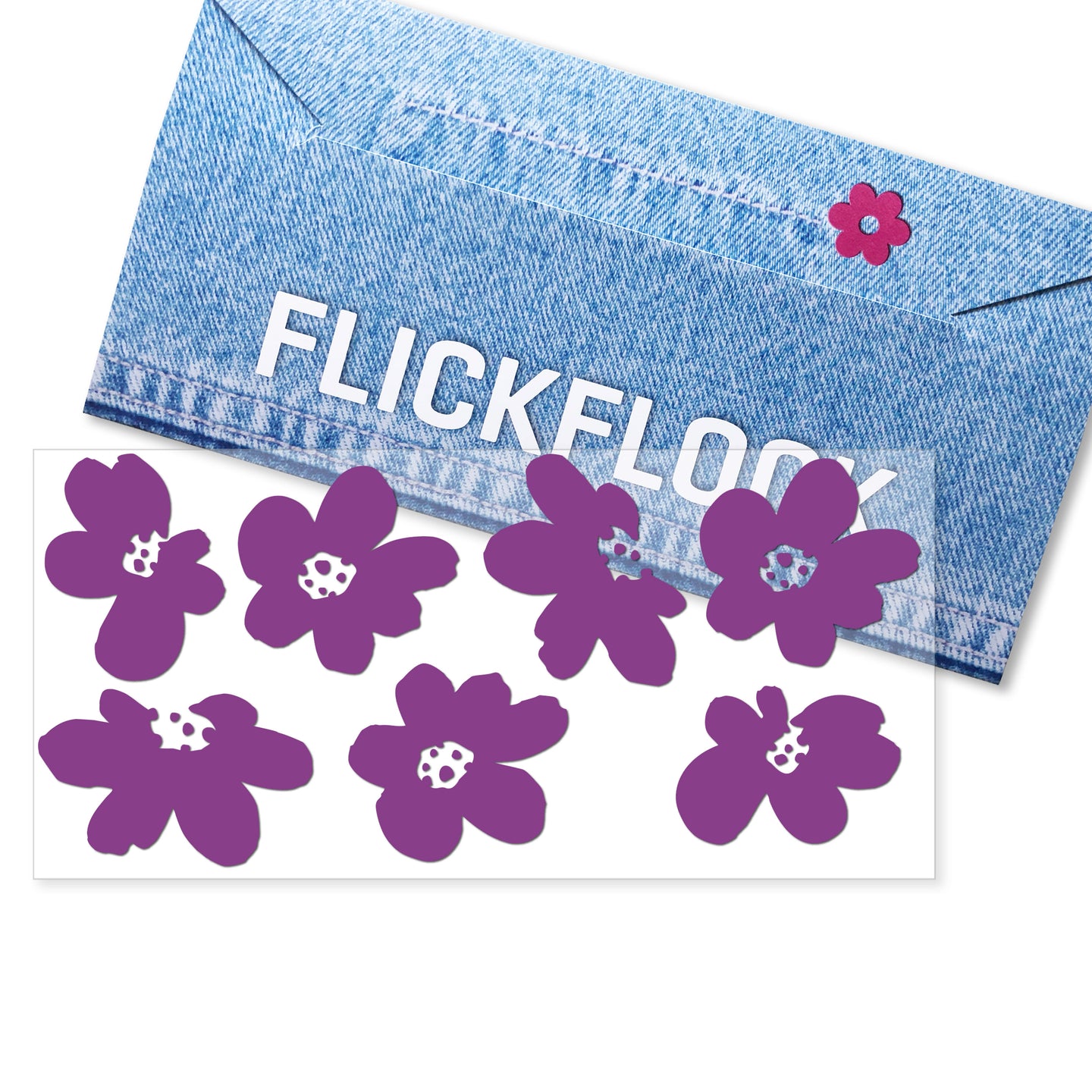 FLICKFLOCK Set, Blumen abstrakt, lila