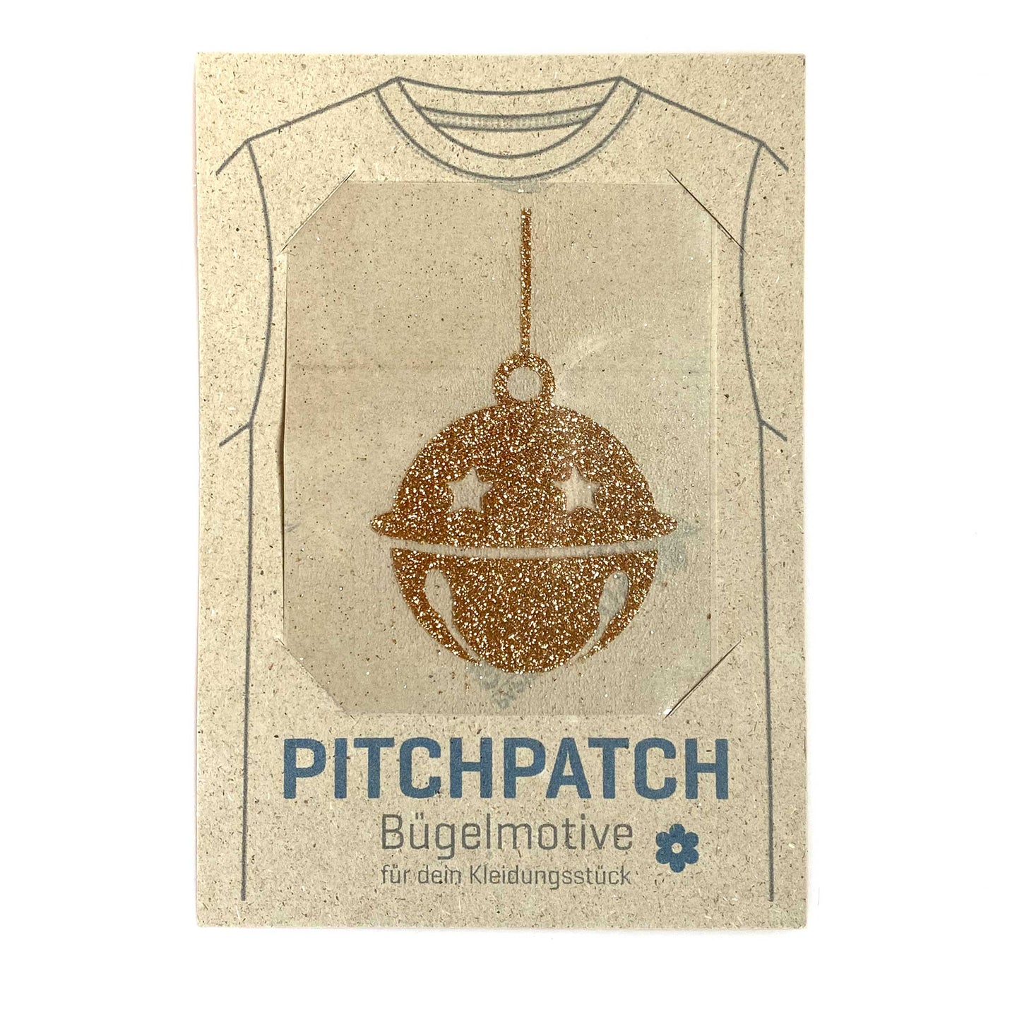 PITCHPATCH Card, Glöckchen, gold Glitzer