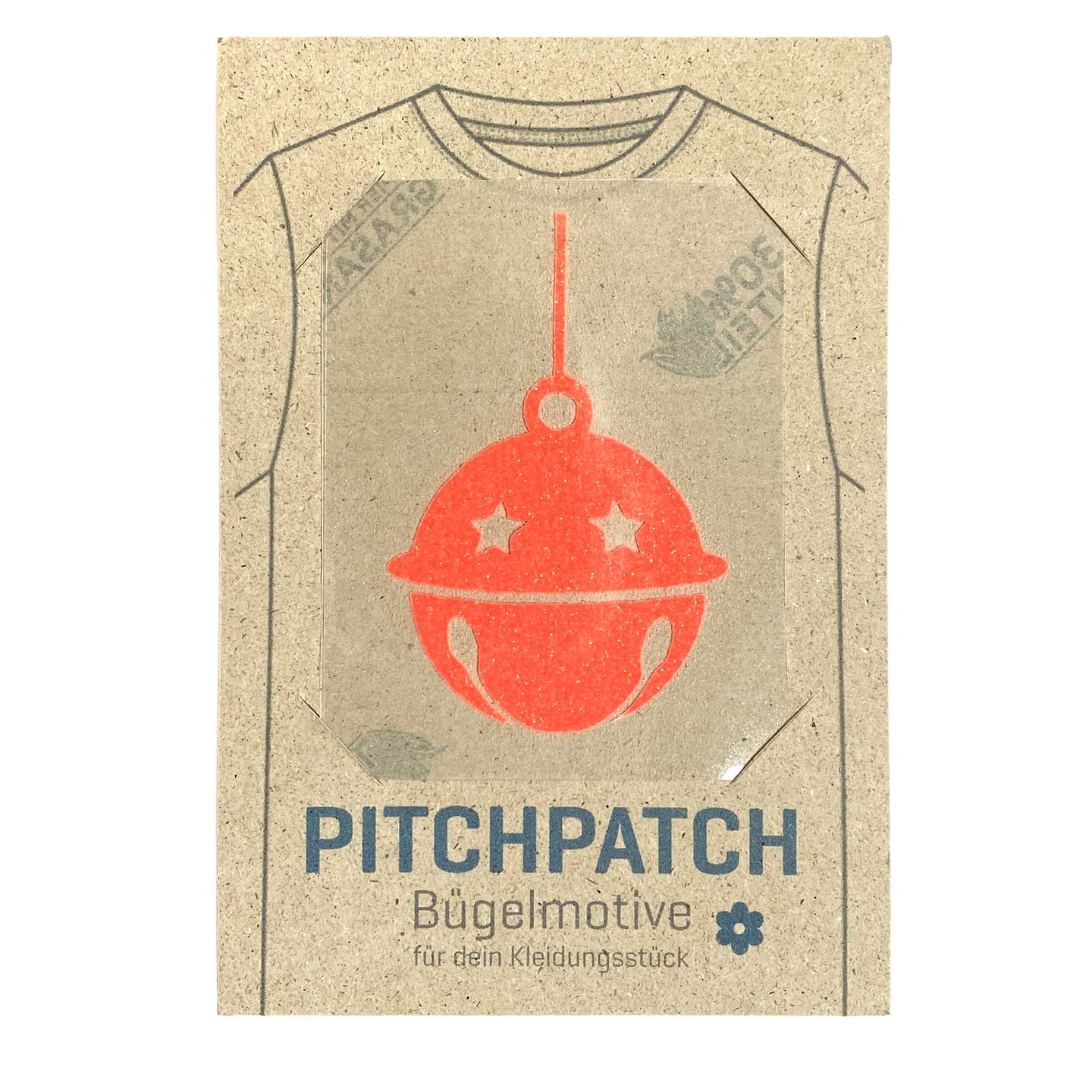 PITCHPATCH Card, Glöckchen, grapefuit Glitzer