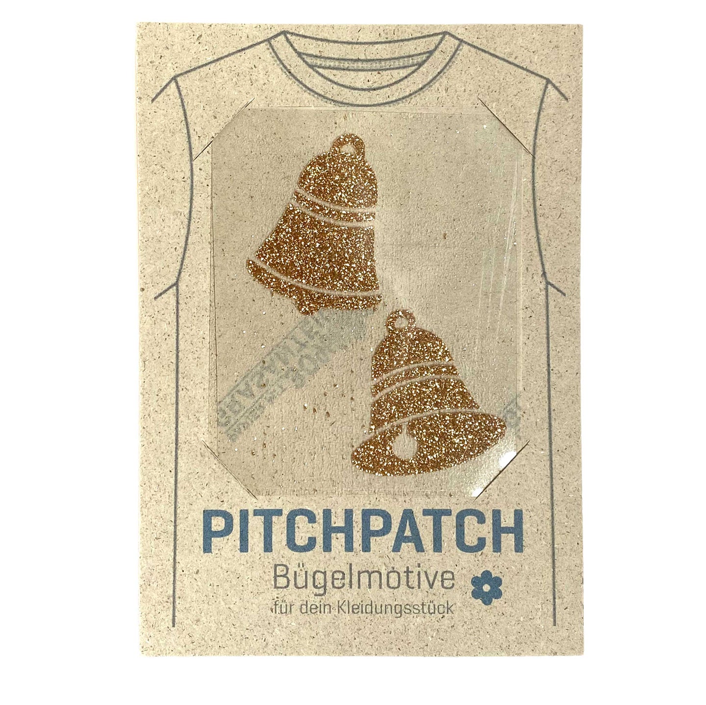 PITCHPATCH Card, Glocken, gold Glitzer