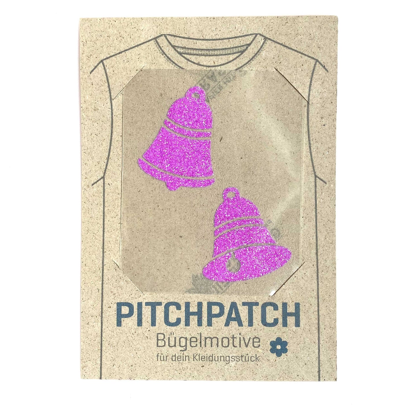 PITCHPATCH Card, Glocken, rosa Glitzer